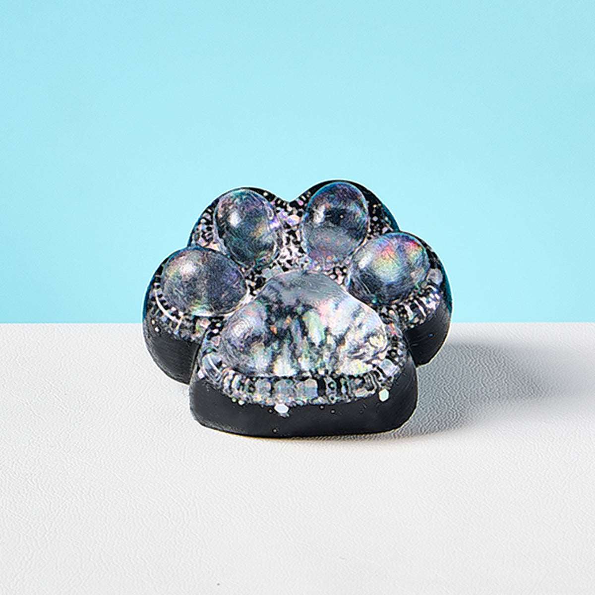 Transparent-black-silver Paw Squishy Toy