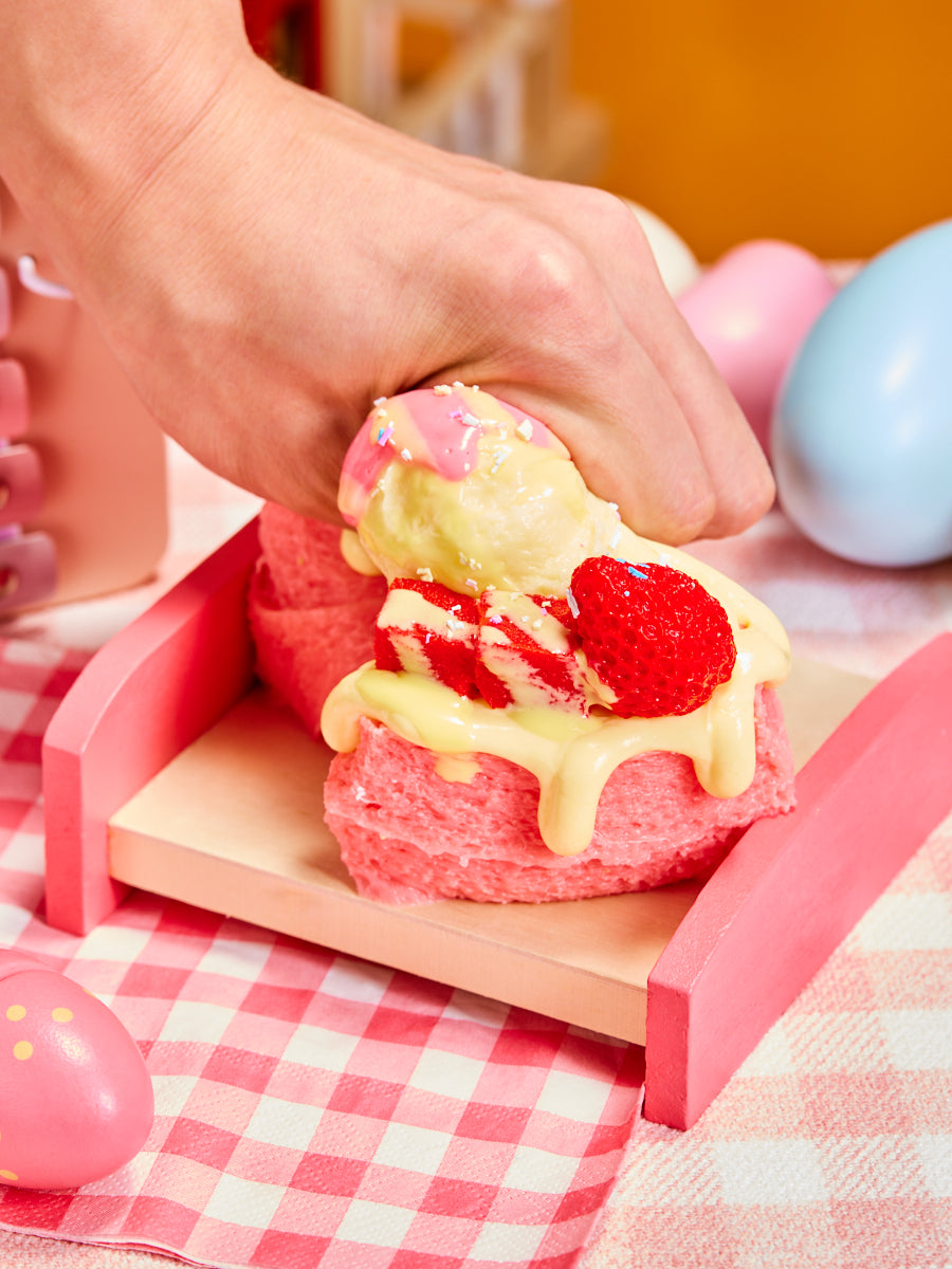 Strawberry Bread Squishy Toy