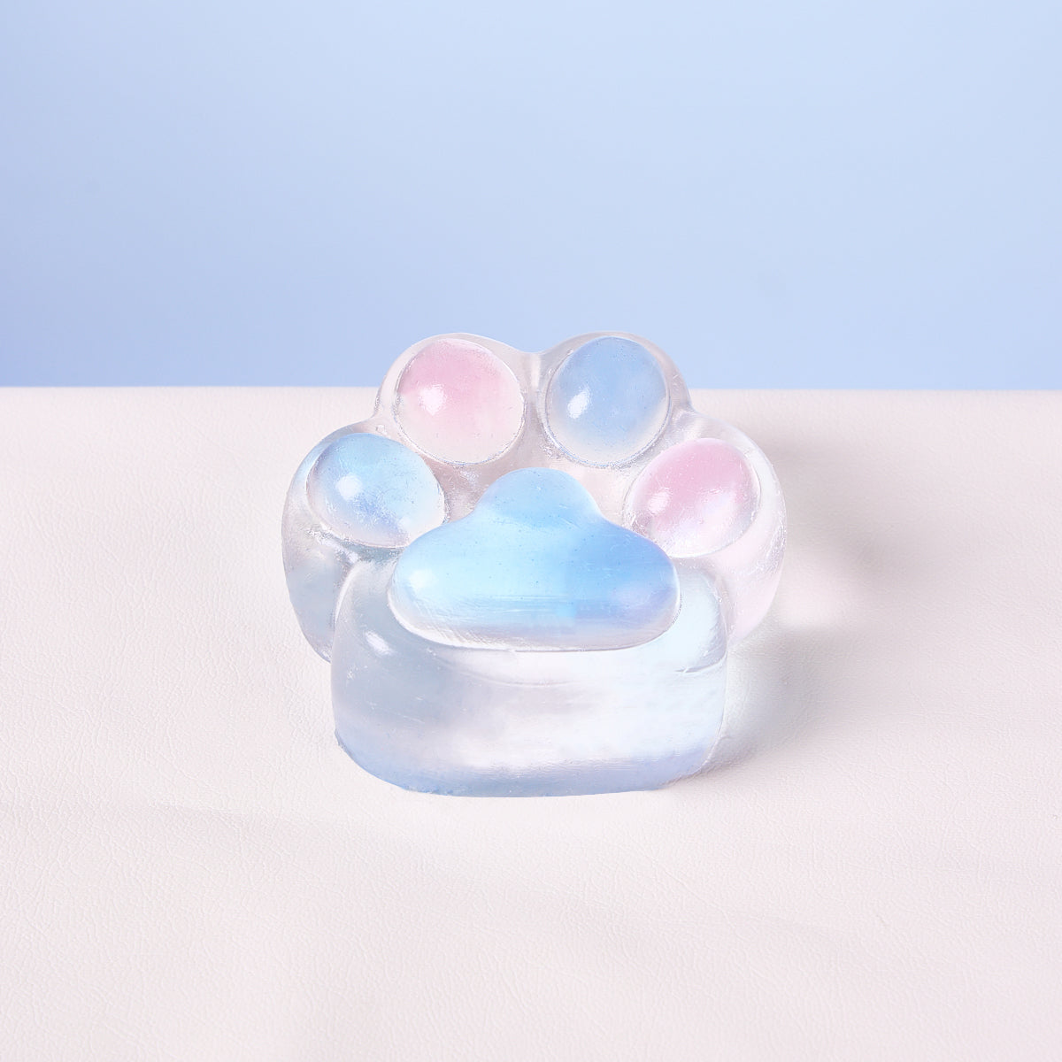 Transparent-blue-pink Paw Squishy Toy