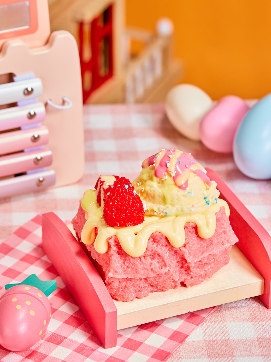 Strawberry Bread Squishy Toy