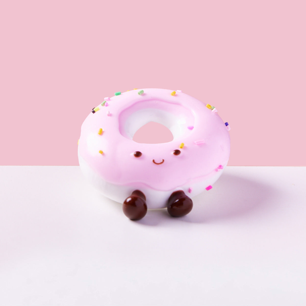 Cute White-pink Donut Squishy Toy