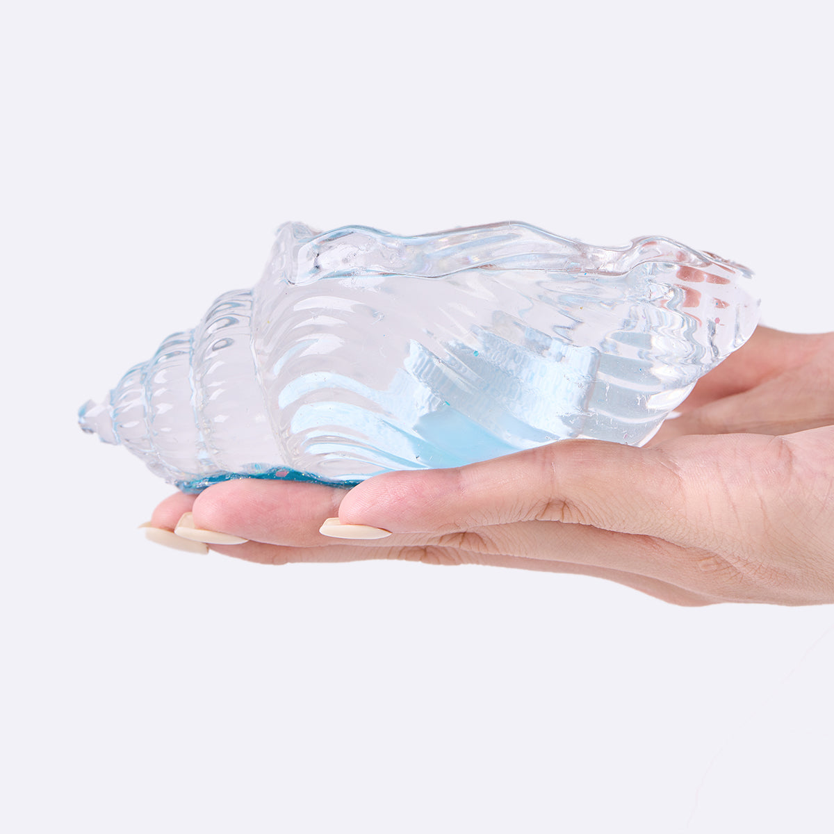 Blingbling Transparent-blue Conch with Starfish Squishy Toy