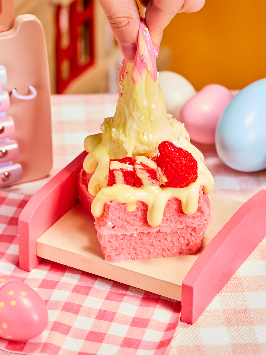 Strawberry Bread Squishy Toy
