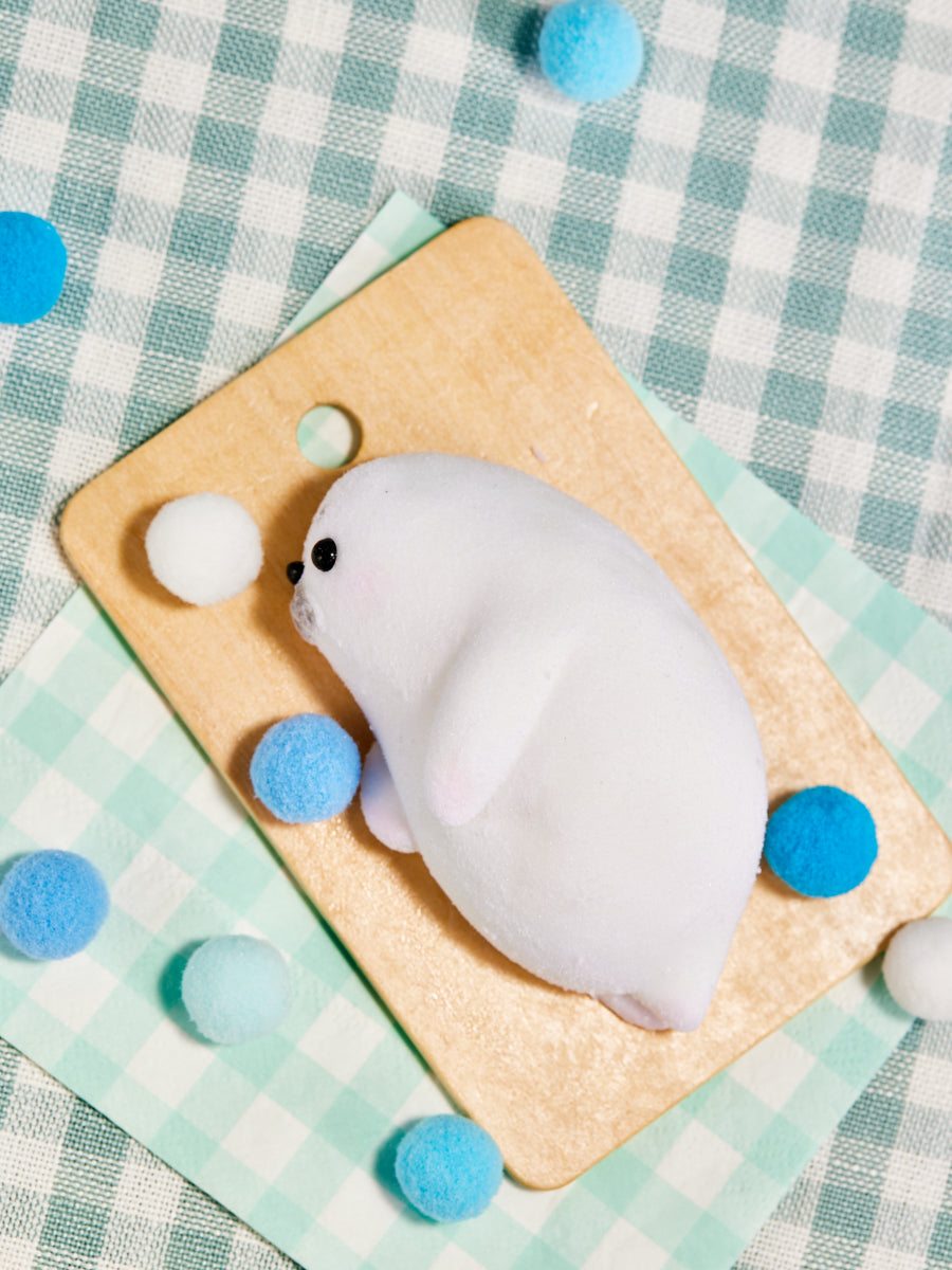 Flocked Seal Squishy Toy