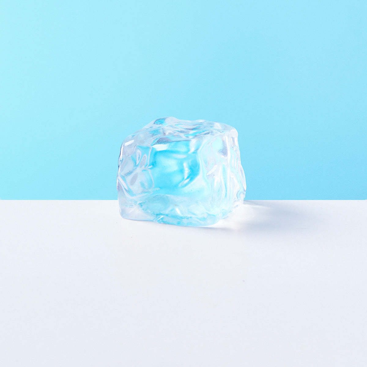 Blingbling Blue Ice Cube Squishy Toy