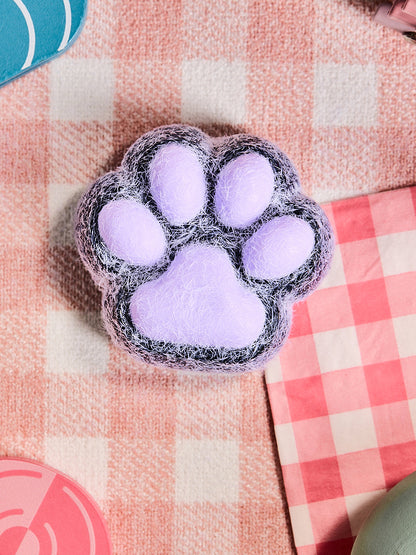 Flocked Black-purple Paw Squeeze Toys