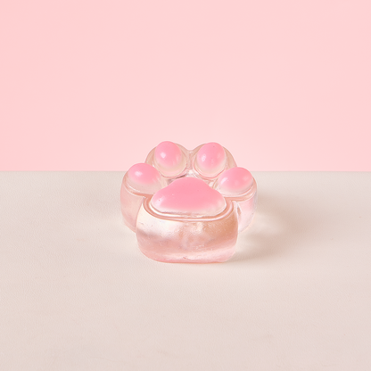 Transparent-pink Paw Squishy Toy