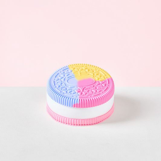 Pink-blue-yellow Cookie Sandwich Squishy Toy