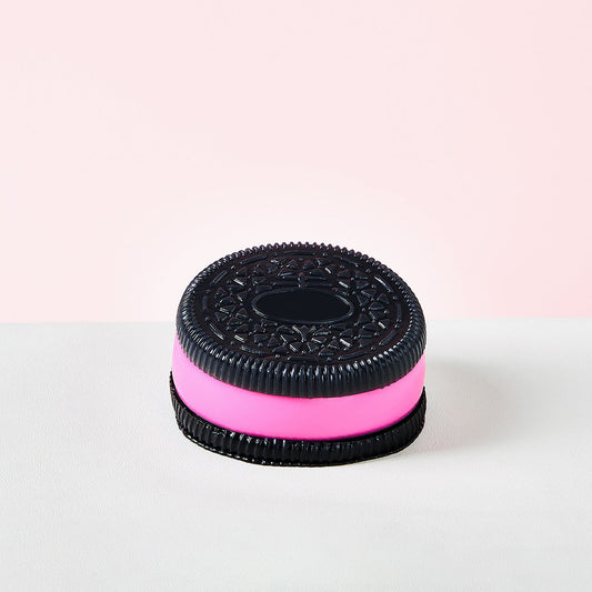 Black-fuchsia Cookie Sandwich Squishy Toy