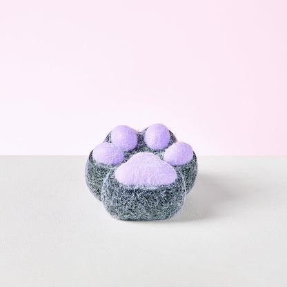Flocked Black-purple Paw Squeeze Toys