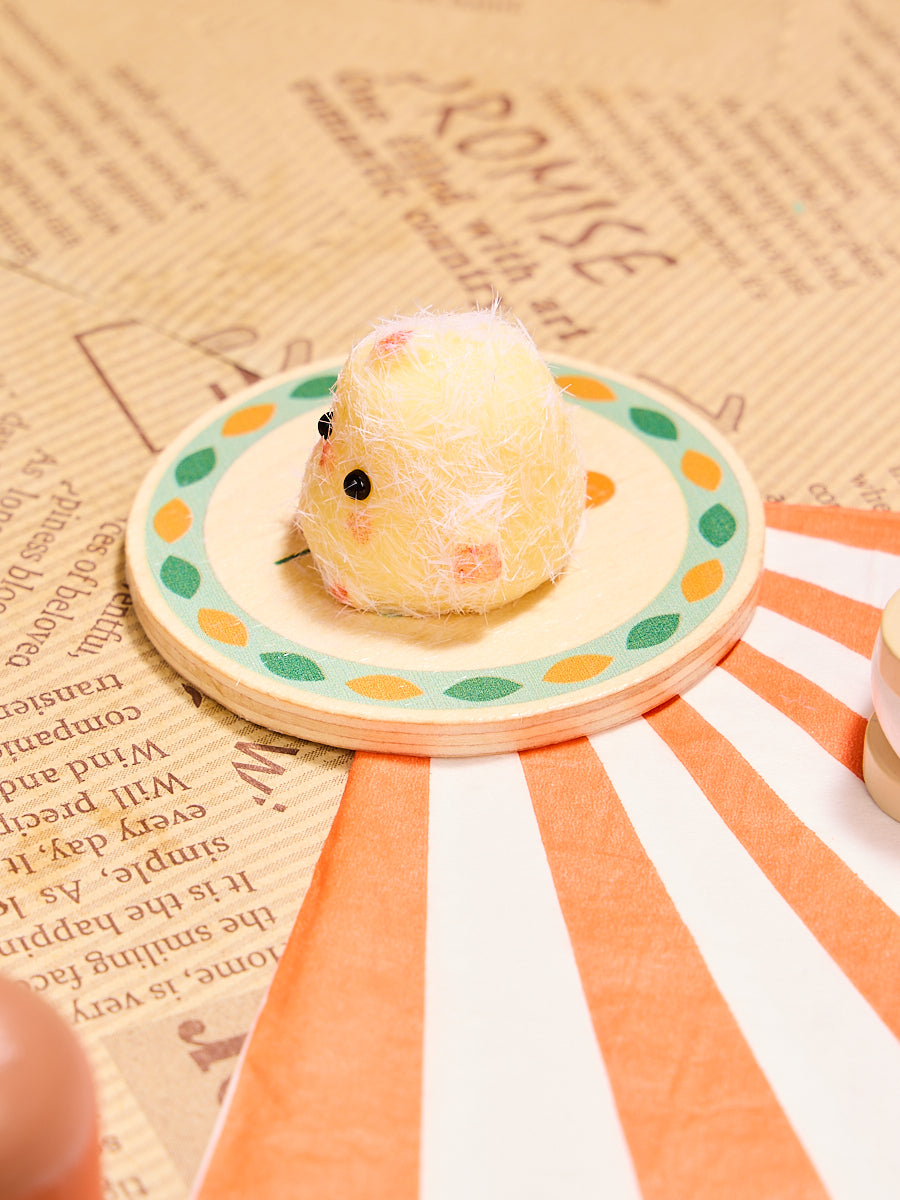 Flocked Mini Cute Chick Squishy Toy