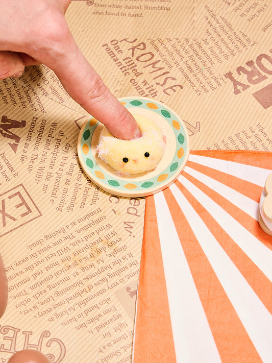 Flocked Mini Cute Chick Squishy Toy