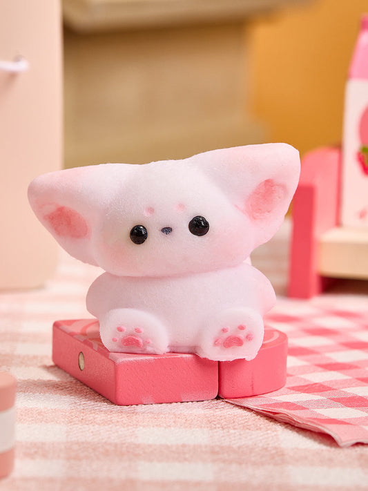 Flocked Cute Fox Squishy Toy