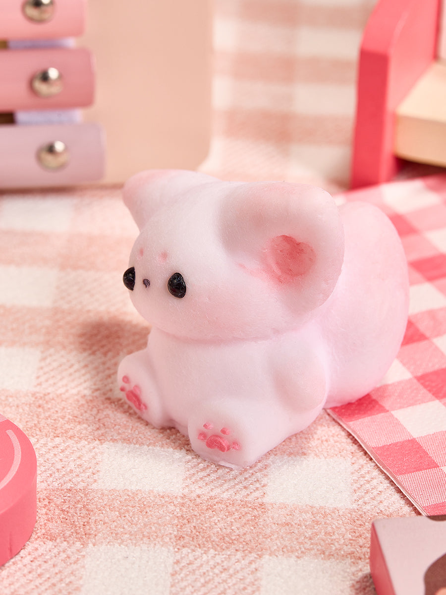 Flocked Cute Fox Squishy Toy