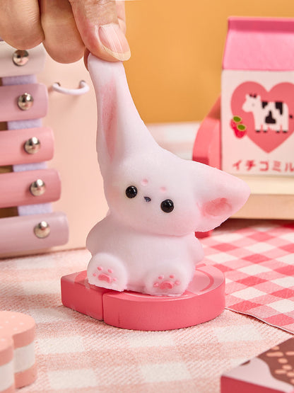 Flocked Cute Fox Squishy Toy