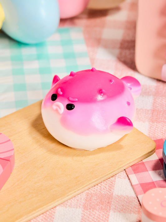 Fuchsia Pufferfish Squishy Toy