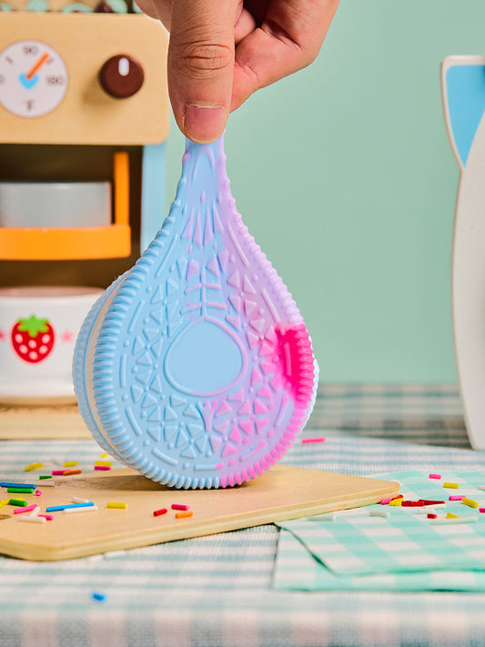 Blue-white Cookie Sandwich Squishy Toy