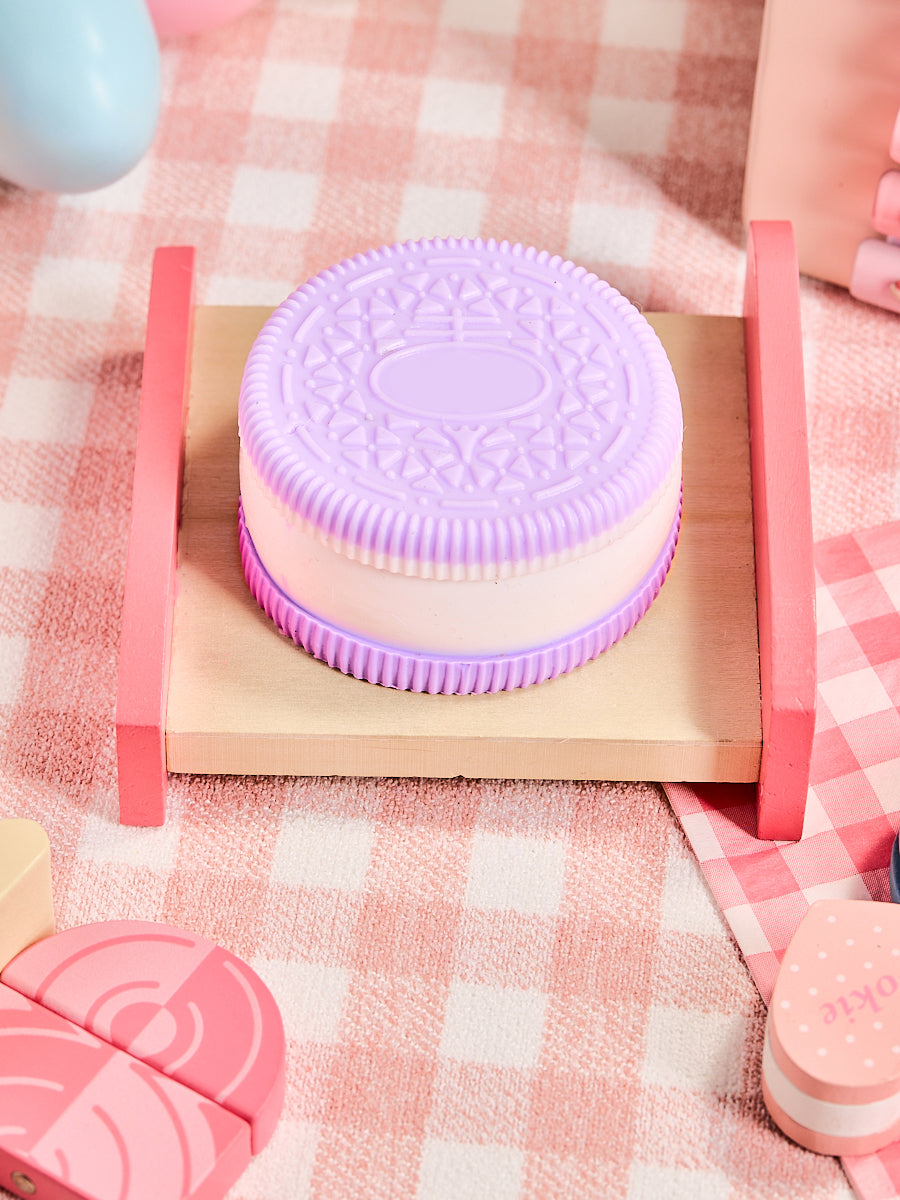 Purple-white Cookie Sandwich Sandwich Squishy Toy