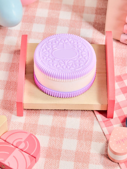 Purple-white Cookie Sandwich Sandwich Squishy Toy