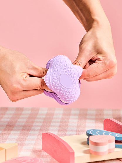 Purple-white Cookie Sandwich Sandwich Squishy Toy