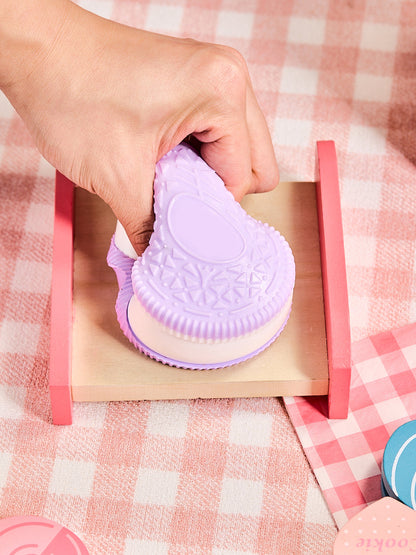 Purple-white Cookie Sandwich Sandwich Squishy Toy