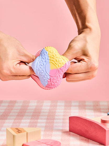 Pink-blue-yellow Cookie Sandwich Squishy Toy
