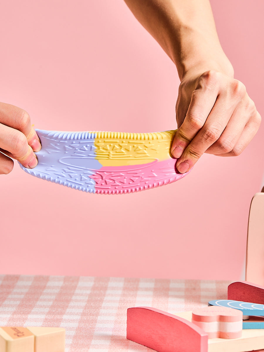 Pink-blue-yellow Cookie Sandwich Squishy Toy