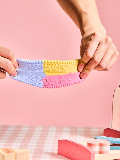 Pink-blue-yellow Cookie Sandwich Squishy Toy