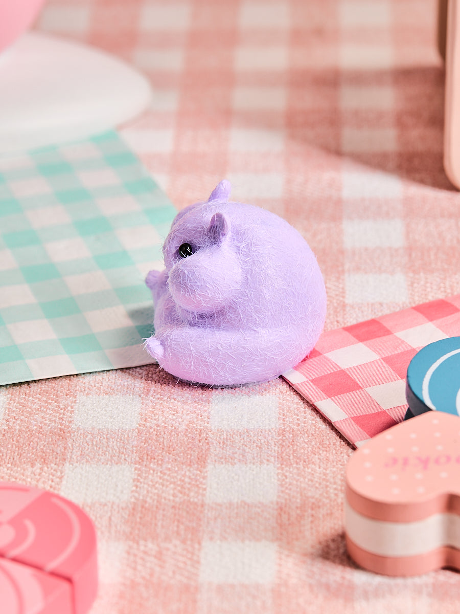Flocked Hamster Squishy Toy