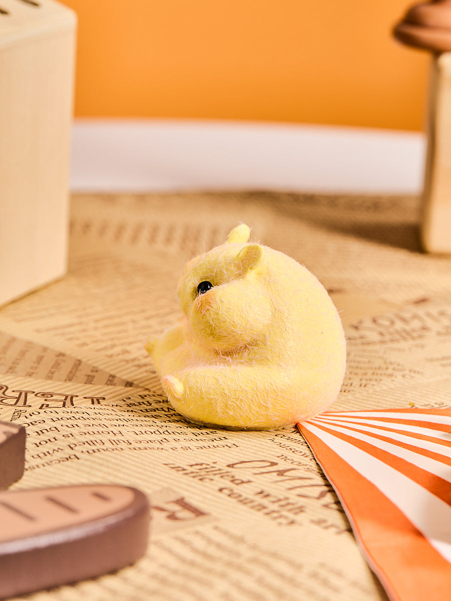 Flocked Hamster Squishy Toy