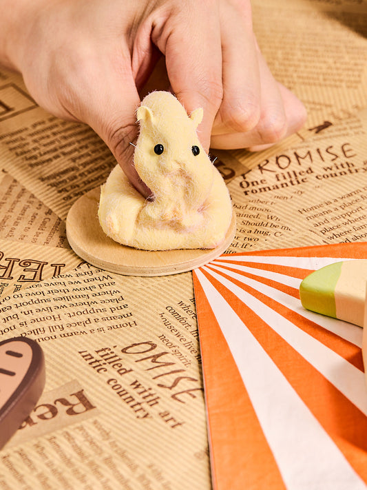 Flocked Hamster Squishy Toy