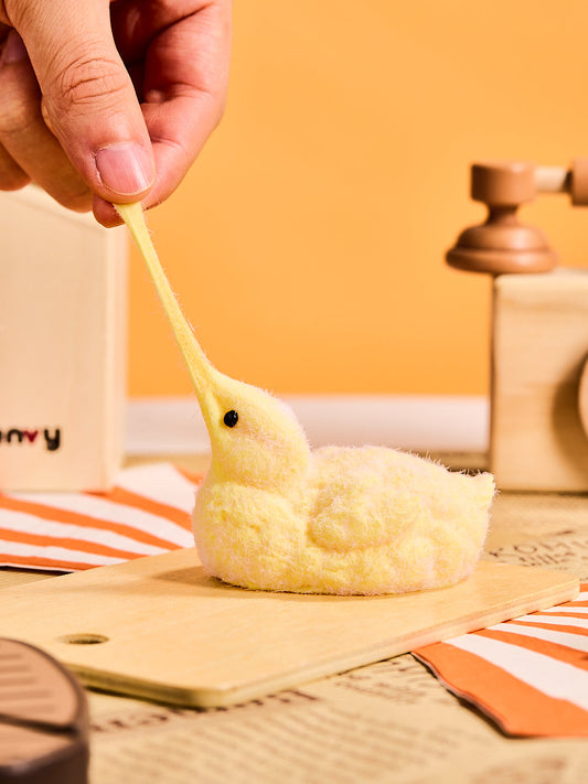 Flocked Duck Squishy Toy