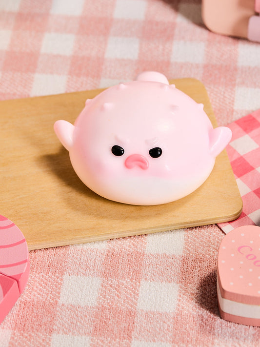 Pink Pufferfish Squishy Toy