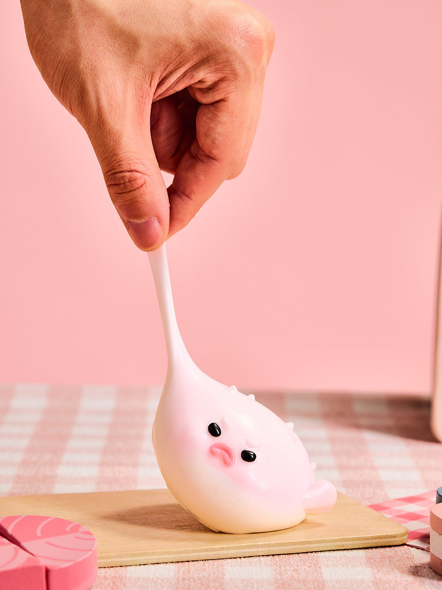 Pink Pufferfish Squishy Toy