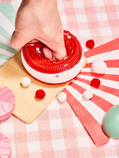 Red Xmas Cookie Sandwich Squishy Toy