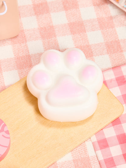 Big White-pink Paw Squishy Toy