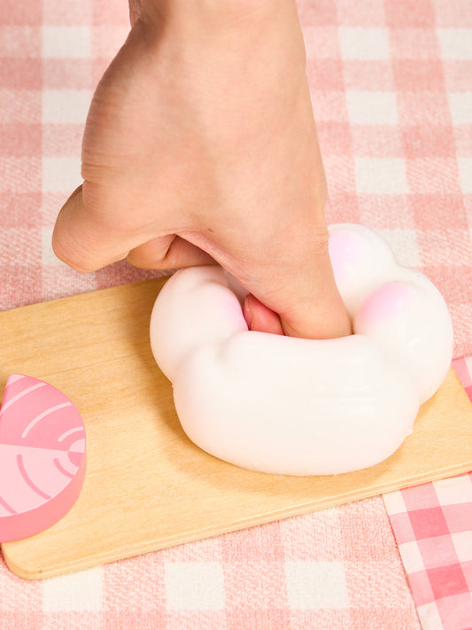 Big White-pink Paw Squishy Toy