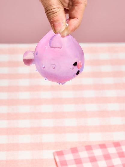 Transparent-purple Pufferfish Squishy Toy