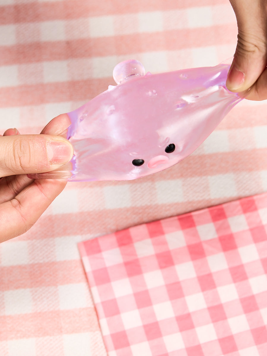 Transparent-purple Pufferfish Squishy Toy