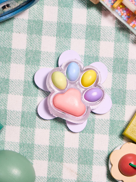 Transparent-colorful Paw Squeeze Toy