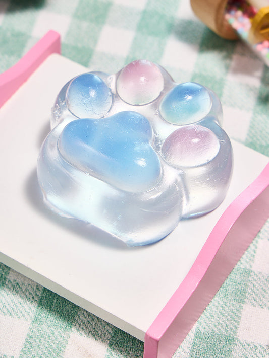 Transparent-blue-pink Paw Squishy Toy