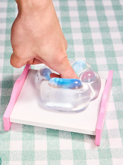 Transparent-blue-pink Paw Squishy Toy