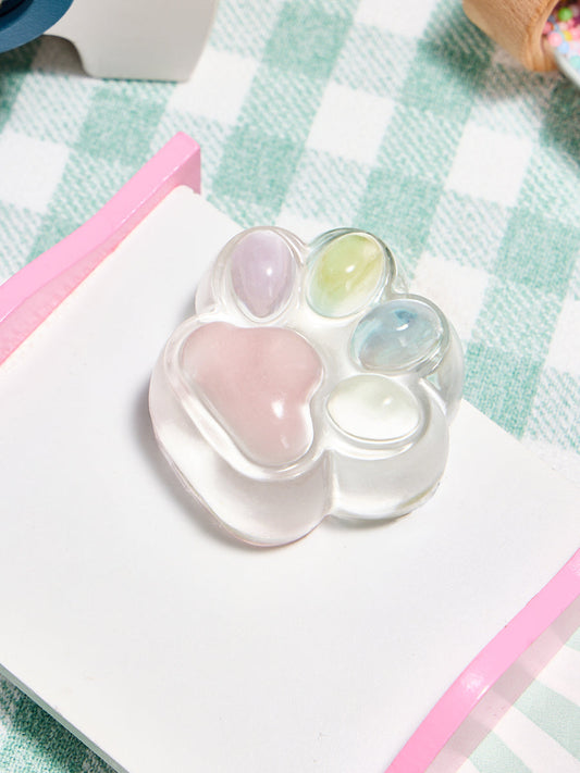 Transparent-light-colorful Paw Squishy Toy