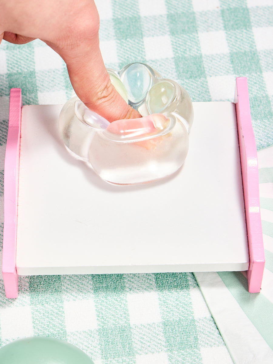 Transparent-light-colorful Paw Squishy Toy