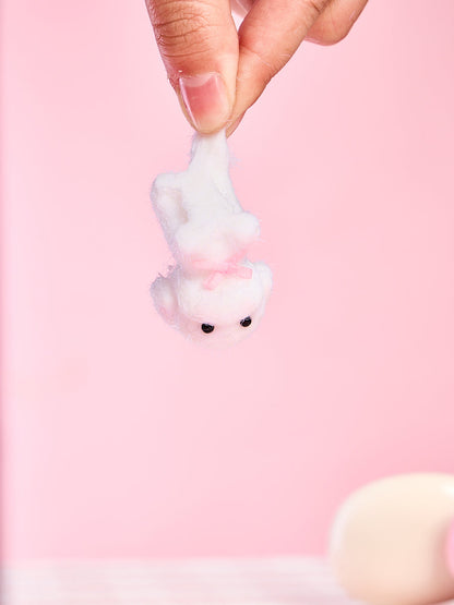 Flocked Mini White Dog Squishy Toy