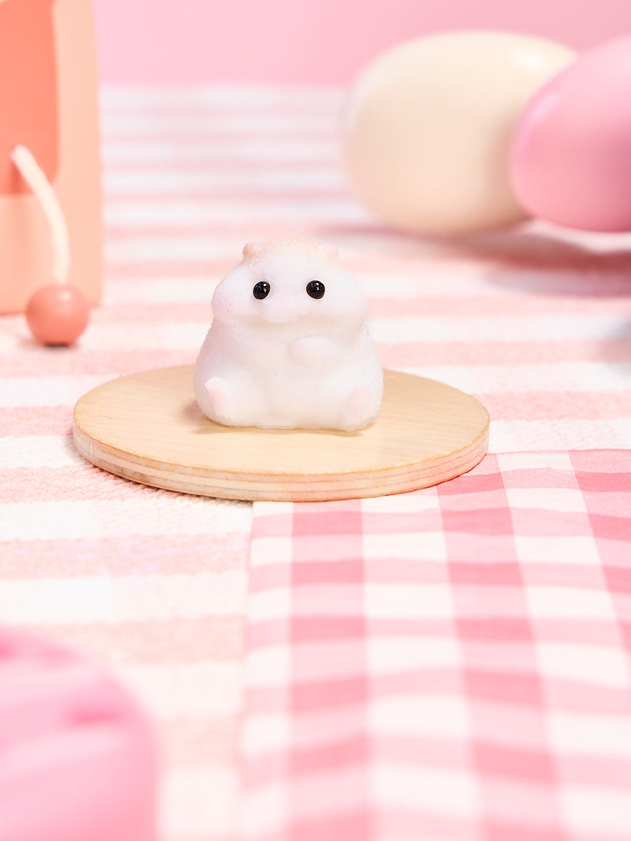Flocked Mini Hamster Squishy Toy