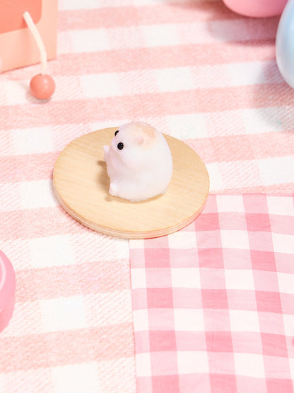 Flocked Mini Hamster Squishy Toy