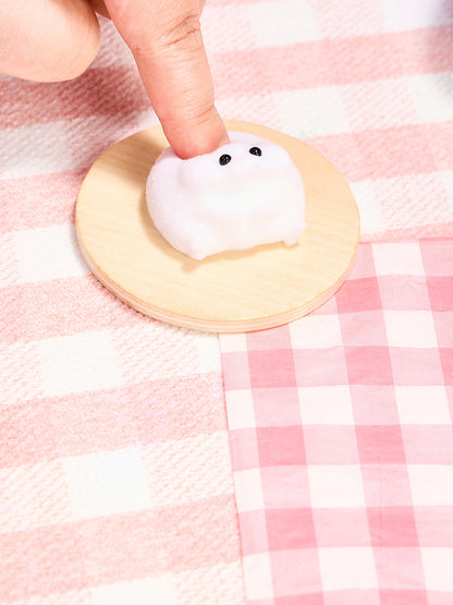 Flocked Mini Hamster Squishy Toy