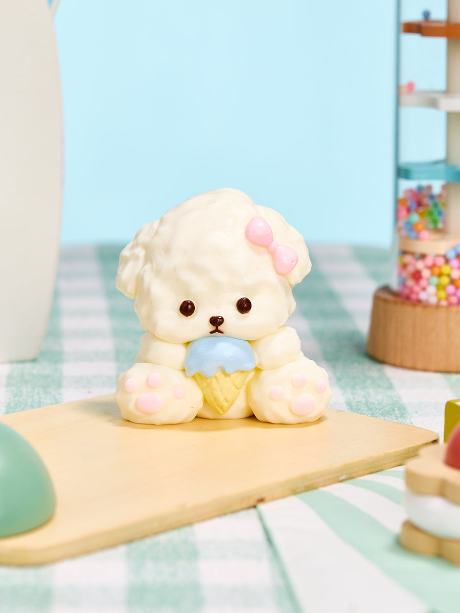 White Icecream Dog Squishy Toy