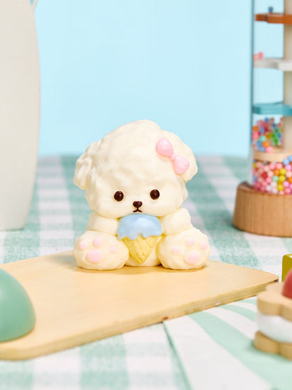 White Icecream Dog Squishy Toy